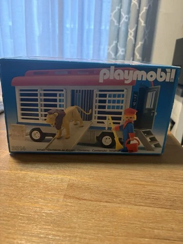 Vintage Playmobil 3514 Circus Lion Wagon - Romani Cage - Train Car