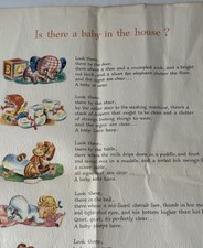 Vintage 1950s Johnson & Johnson “Is There a Baby in the House?” Poem Print Ad