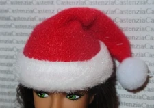 HAT BARBIE DOLL MATTEL SANTA HOLIDAY RED & WHITE FASHION SANTA HAT ACCESSORY