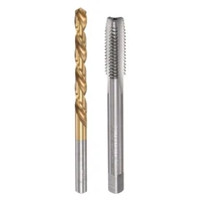 M8x1.25 Straight Flute Tap 6.8mm Drill Bit Set HSS Titanium Plated