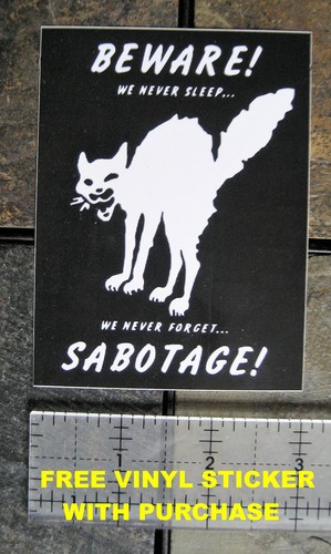 Class War Full Zip Hoodie - Human Liberation Rights Anarchy Zipper Sabotage Cat - Picture 4 of 7