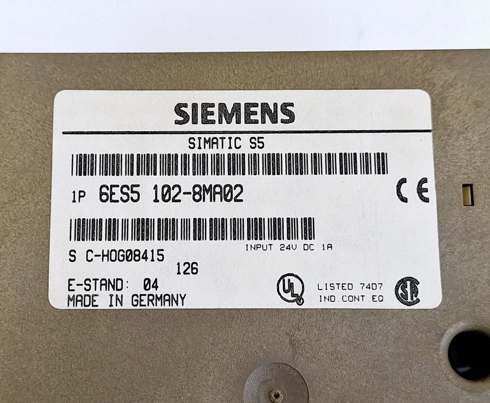 Siemens 6ES5 102-8MA02 / S5-100U Simatic S5 SPS CPU Modul 24VDC 1A - Bild 2 von 4