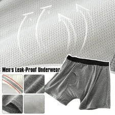 Mens Leak-Proof Underwears Underpants Leakage Prevention for Elderly Patients
