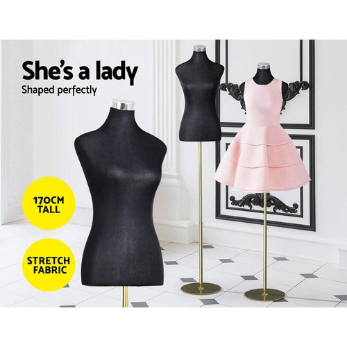 NNEDSZ Female Mannequin Dummy Model Dressmaker Clothes Display Torso Tailor BK - Picture 5 of 8