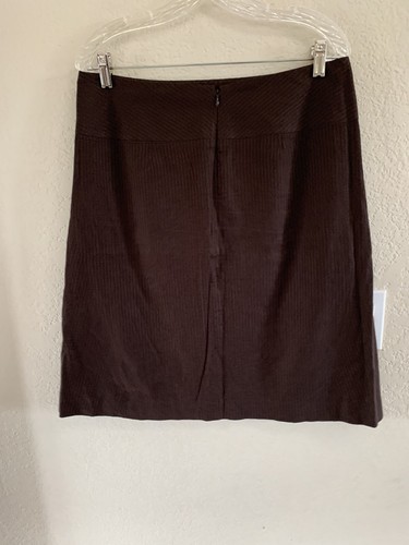 Banana Republic Brown Pinstriped Lined Skirt Size 10 - Picture 4 of 7