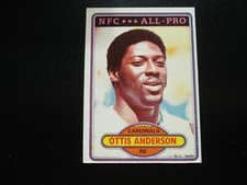 OTTIS ANDERSON 1980 TOPPS FOOTBALL ROOKIE CARD # 170 EX
