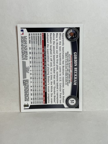 2011 Topps Chrome Retail Orange Refractor Gordon Beckham #51 - 第 2/2 張圖片