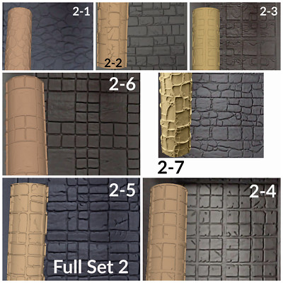 Cobblestone Texture Roller for clay art craft diorama STL Loot Factory (Set 2)