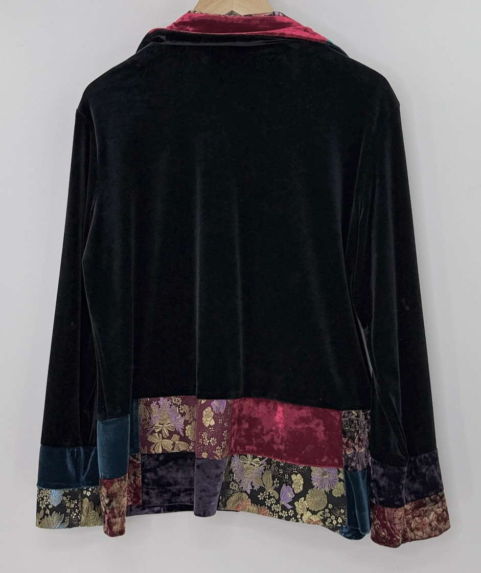 Notations Black Velvet Patchwork Jacquard Bohemia… - image 3