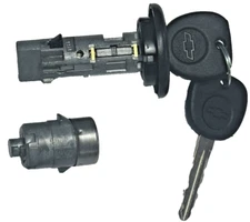 NEW CHEVROLET OEM IGNITION SWITCH LOCK CYLINDER + DOOR LOCK CYLINDER + 2 KEYS