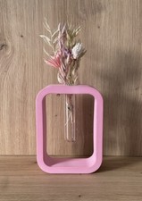 Deko Vase Blumenständer Reagenzglas Pink Fuchsia Unikat Landhaus Shabby Boho