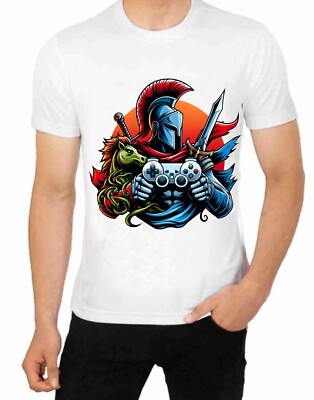 Gaming Gamer T shirt Character Art The Knight Nerd Play Computer Games