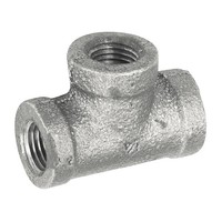 5p865 Reducing Tee, 1 1/4 X 1 1/4 X 1in, Galv 5p865 Reducing Tee, 1 1/4 X 1 1/4 X 1in, Galv