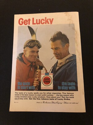 Lucky Strike Cigarettes The Taste Spoils You!!Original Print Advertising