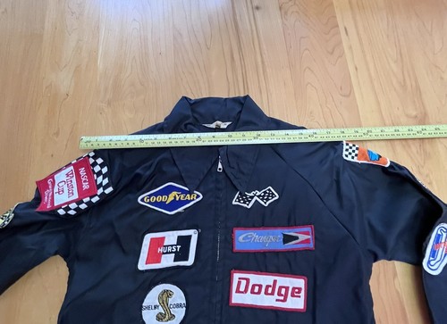 True Vintage 70er SELTENE Nylon Rennjacke Patchmantel HANDGENÄHT Damen M - Bild 12 von 15