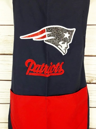 NFL N E Patriots Mens Apron One Size Embroidered Zip Pocket Handmade Souvenirs - Bild 2 von 4