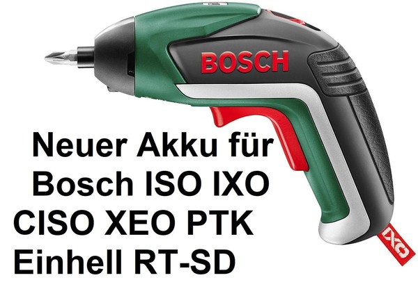 Neuer Akku FüR Bosch Iso Ixo Ciso Xeo Ptk 3,6 Einhell RT-SD 3,6 Neu Und Saustark-image