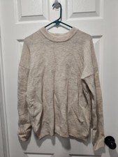Urban Outfitters Ivory Womens Long Sleeve Crew Neck Pullover Sweater Size SMALL