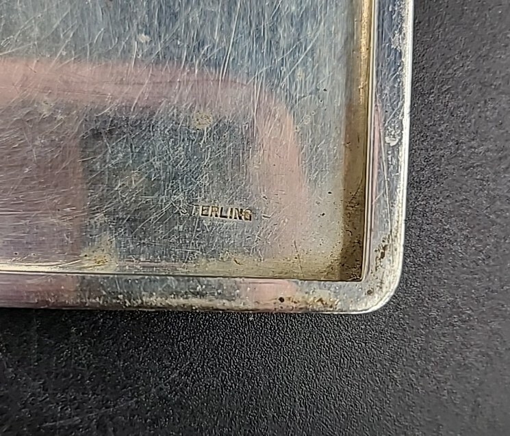 LARGE ANTIQUE STERLING SILVER ENGRAVED CIGARETTE CASE & LIGHTER  251 GRAMS