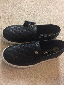 mk black slip on shoes
