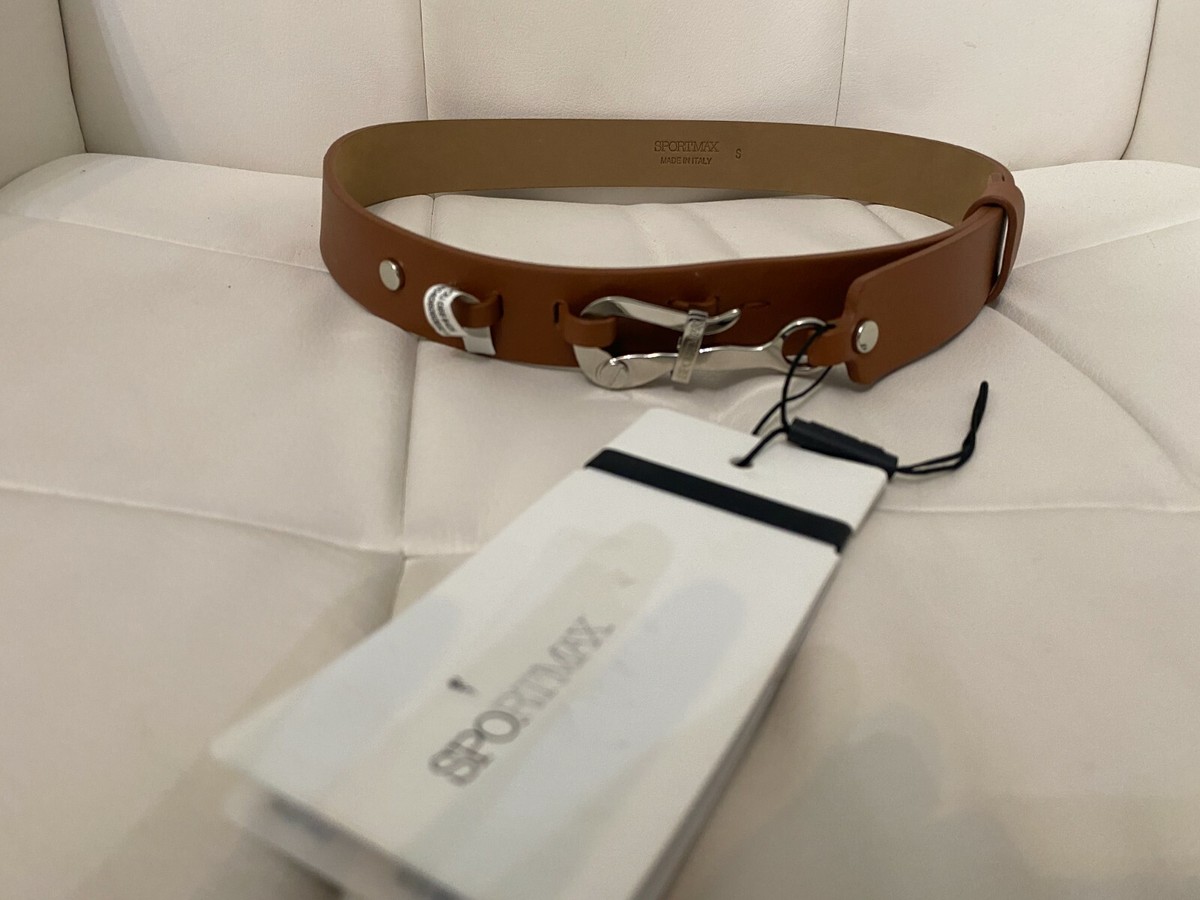 NEW Sportmax lamb leather camel/rust belt width is 1 1/4