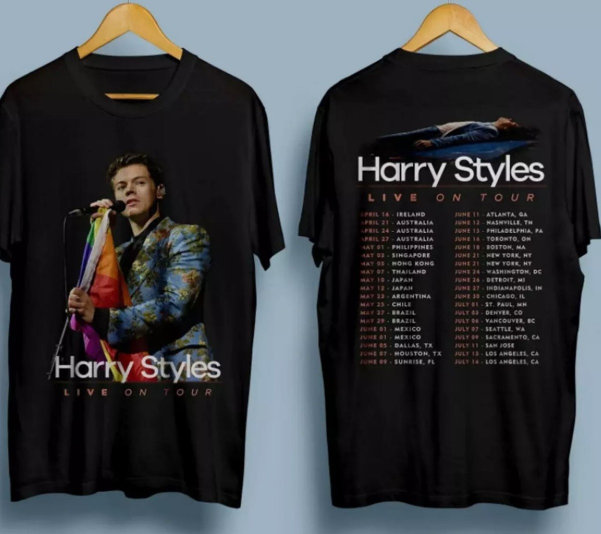 Harry Styles Singer Live On Tour Merch T Shirt Size S M L