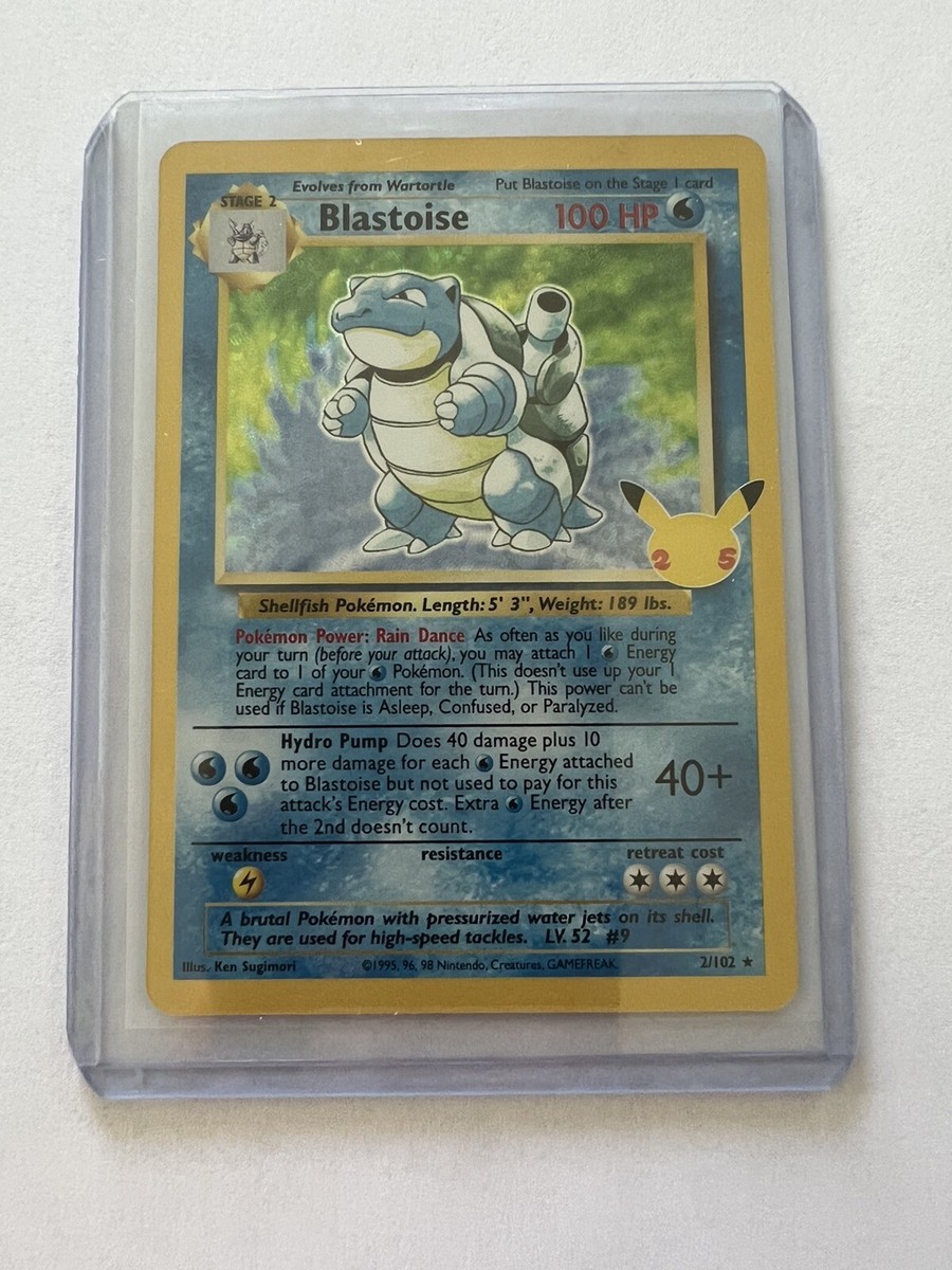 1995 blastoise pokemon card 25th anniversary Pokemon Celebrations Base Trio Blastoise Charizard Venusaur PSA 10 Seq –  DONNELLY TRADING CARDS main image 0