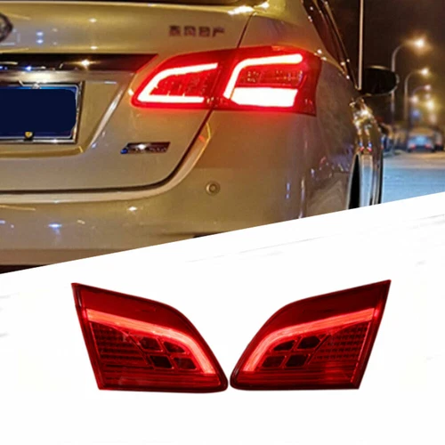 For Nissan Sentra 16-18 Dark LED Tail Lights Brake Trunk Light Sequential Signal - Picture 2 of 14