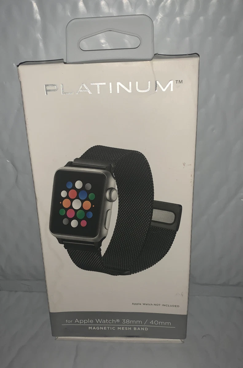 Platinum apple watch magnetic mesh band hot sale