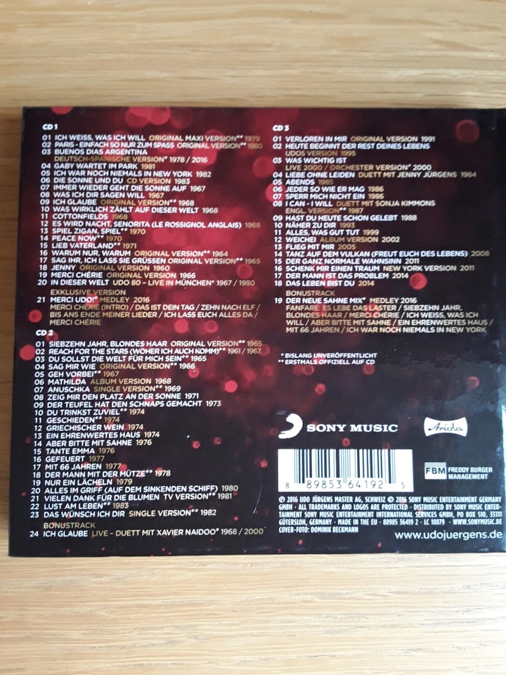 3 CD - UDO JÜRGENS - MERCI, UDO! - Exklusive Version (Special Edition) - - Bild 2 von 3