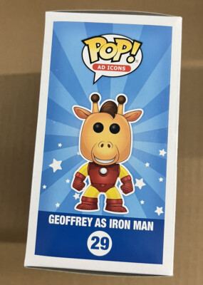 Funko Pop Geoffrey as Iron Man #29 Marvel Ad Icons Toys R Us Fan