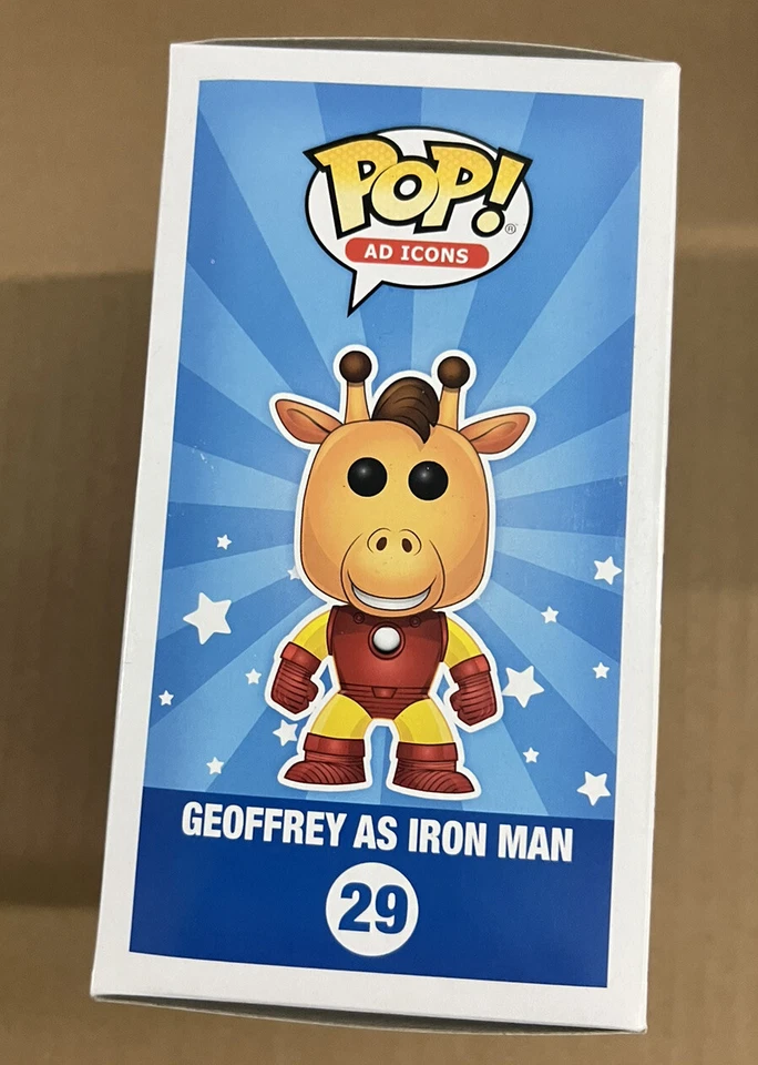 Funko Pop Geoffrey como Iron Man #29 Marvel Ad Icons Toys R Us Fan Expo Canadá Foto 4 de 4