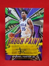 2022-23 Panini Court Kings Michael Foster Jr. Rookie Auto Fresh Paint /199 RC