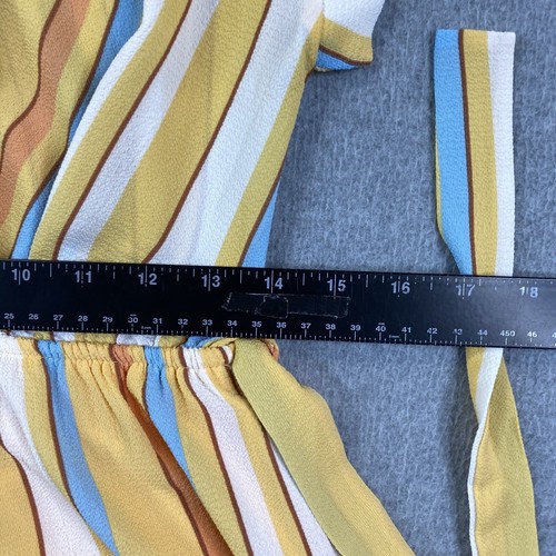 NEW Monteau Midi Sun Dress Women Large Stripe Sash Tie V Neck Cottagecore NWT - Picture 10 of 18