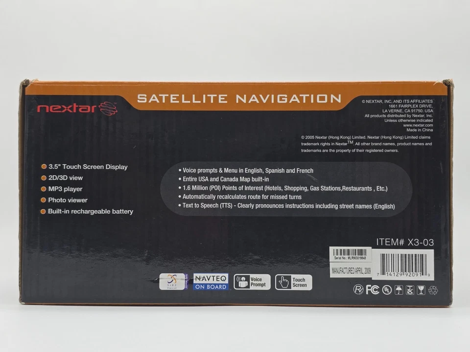 Nextar Satellite Navigation X3-03 w/ Case, Mount, and Power Supply Bundle! - Image 4 of 4