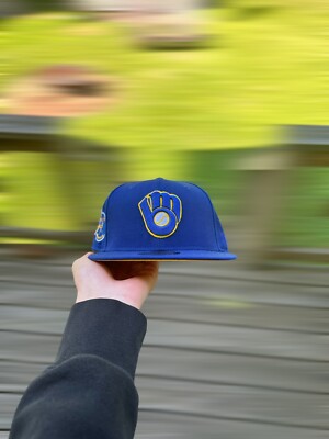 Casquette Milwaukee Brewers New Era 7 1/8 - All Star Game Patch - Neuf Avec Légers Défauts