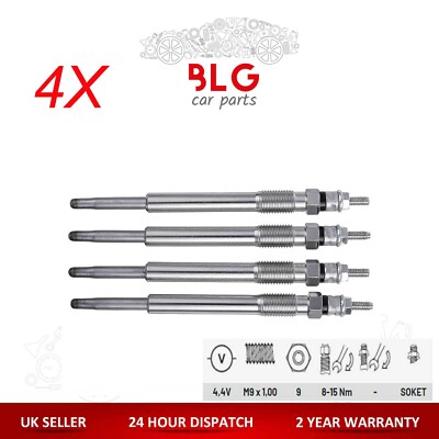4X HEATER GLOW PLUGS FOR ALFA ROMEO 159/BRERA/GIULIETTA/SPIDER 2.0 JTDM 55200755