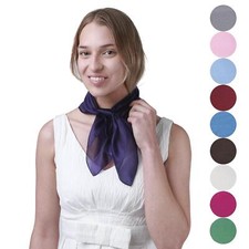 100% Mulberry Silk Scarf, Plain Small Square Neck Scarves, Wedding Party