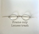 Antique Ben Franklin Spectacles Civil War Eyeglass Frame Wire Rim Silvery Lennon