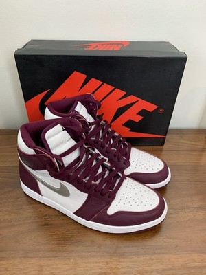Nike Air Jordan 1 High OG Bordeaux Men's Sneakers 555088-611 Size 11