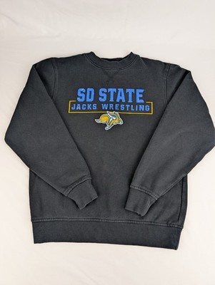 Men's S Wrestling South Dakota State Jackrabbits SDSU Crewneck Sweater Black