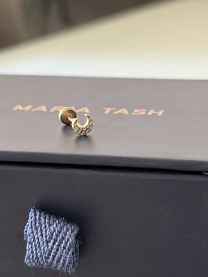 Maria Tash Crescent Moon Earring - Yellow Gold