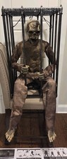 RARO Espíritu Halloween Barry Enjaulado Zombie Animatronic Prop, Retirado, Sin Caja