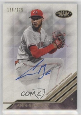2018 Topps Tier One Break Out 186/275 Amir Garrett #BA-AG Auto im4