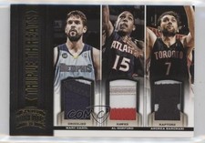 2012 Threads Triple Threats Materials Prime 3/10 Al Horford Andrea Bargnani 2d0