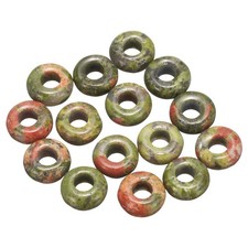 15pcs Natural Stone Beads 5x10mm Loose Necklace Craft Bead, Green