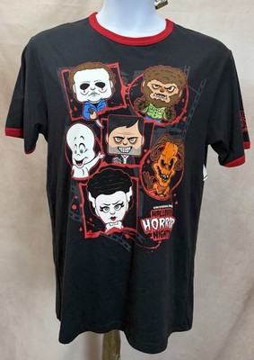 NWT Universal Halloween Horror Nights 2022 Black 100% Cotton T-Shirt Size L