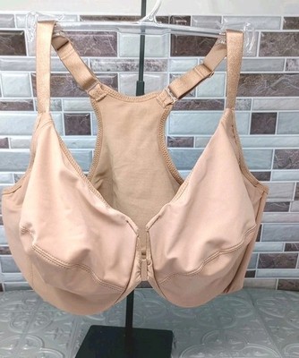 Glamorise Plus Front Close Smoothing WonderWire Bra Size 40F   Style 1247 NWOT
