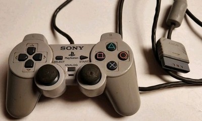 SONY PLAYSTATION 1 PS1 DualShock Analog Controller SCPH-1200 Retro Vintage Gray