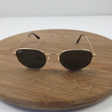 Ray-Ban RB 3548-N Sunglasses Mens 51-21 Gold Green Geometric Metal 001